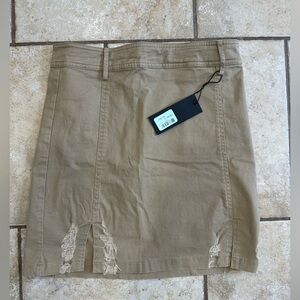 Carmar Tan Mini Pencil Skirt Casual